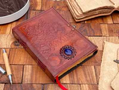 Blank Spell Book Of Shadows Celtic Leather Journal Magic  - Image 1 of 4