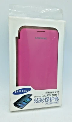 SAMSUNG GALAXY NOTE 2 FLIP COVER ROSA CALDO. PC406 - Immagine 1 di 4