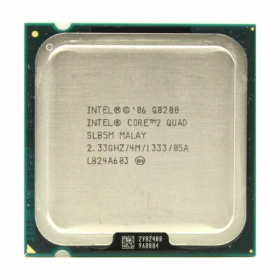 Intel Core 2 Quad Q8200 CPU SLB5M 2.33GHz 4MB 1333MHz Socket 775 Processors - Image 1 of 2