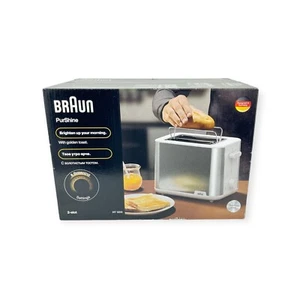 Braun PureShine Toaster Toastautomat Brötchenaufsatz 900 W - HT1510WH - Bild 1 von 6