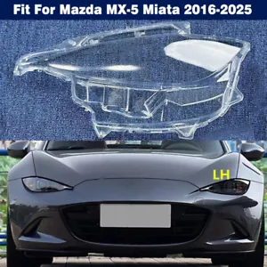 Cubierta transparente de lente de faro izquierdo + pegamento sellador para Mazda MX-5 Miata 2016-2025 - Imagen 1 de 10