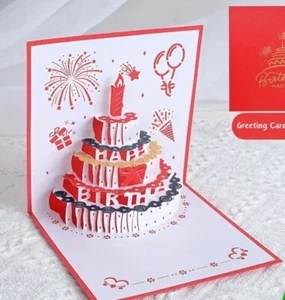 Birthday Card 3D Pop Up Card Female Mum Wife Sister Daughter Niece Gift Card - Picture 1 of 2
