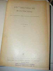 Altes Schul Buch GEOGRAPHISCHE RUNDSCHAU Ausgabe 1960 - Picture 1 of 1