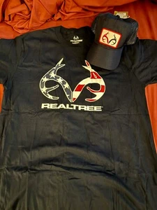 Real Tree Combo pack, Truckers Hat And T Shirt, Blue, XXL - Picture 1 of 4