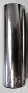Armstrong 10-214 7/16" 1/4" Drive Deep Socket 6pt. USA - Picture 1 of 2