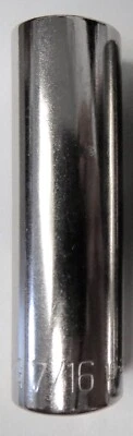 Armstrong 10-214 7/16" 1/4" Drive Deep Socket 6pt. USA - Image 1 of 2