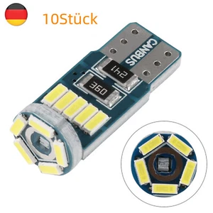 10 Stück T10 12V SMD LED Lampe Weiß CANBUS Innenraum Glassockel Licht Neu - Bild 1 von 12