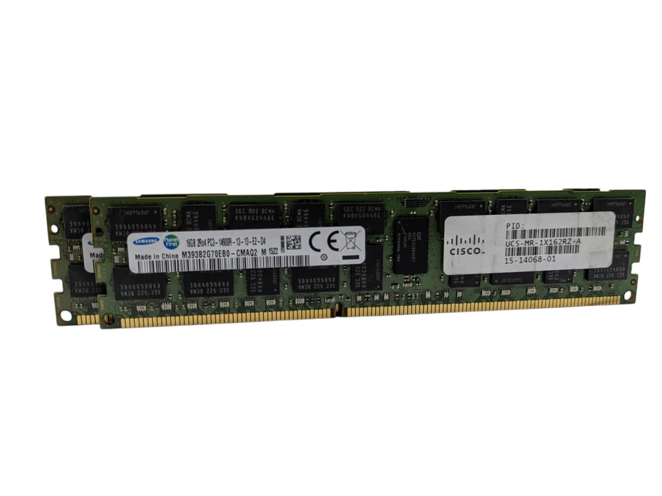Samsung M393B2G70EB0-CMAQ2 (2x16GB) 32GB PC3-14900R DDR3-1866 Reg ECC Server RAM - Image 1 of 1