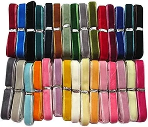 30 Yards 3/8" Velvet Ribbon Total 30 Colors Assorted Bulk Multicolored, 3/8"10Mm - Picture 1 of 8