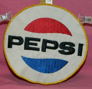 Large 7" Pepsi Jacket Patch Vintage 1980's Nice - Picture 1 of 2