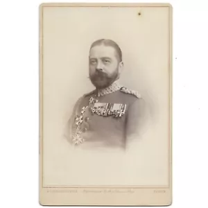 General Major Hermann Ritter von Haag Cabinet Card Photo 1892 Bavarian Military - Picture 1 of 5