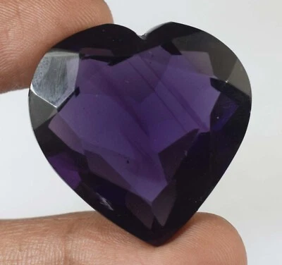 54.75 Carat Brazilian Violet Amethyst Heart Shape Gemstone Certified E11060 - Image 1 of 4