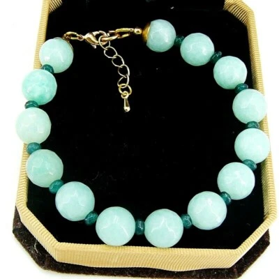 BAILYSBEADS edles designers Larimar & Smaragd  Armband Armkettchen neu - Bild 1 von 2