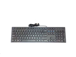 Dell OEM Black Wired USB Desktop Keyboard KB216-BK-US RKR0N - Picture 1 of 2