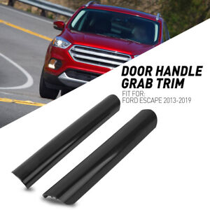 Fits For 2013-2019 Ford Escape Front L+R Interior Door Handle Grab Trim Black