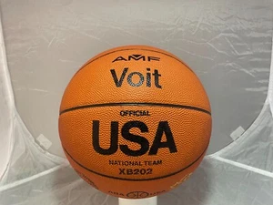 VTG AMF VOIT XB202 USA National Team Official Leather Basketball Made in Korea - Picture 1 of 4