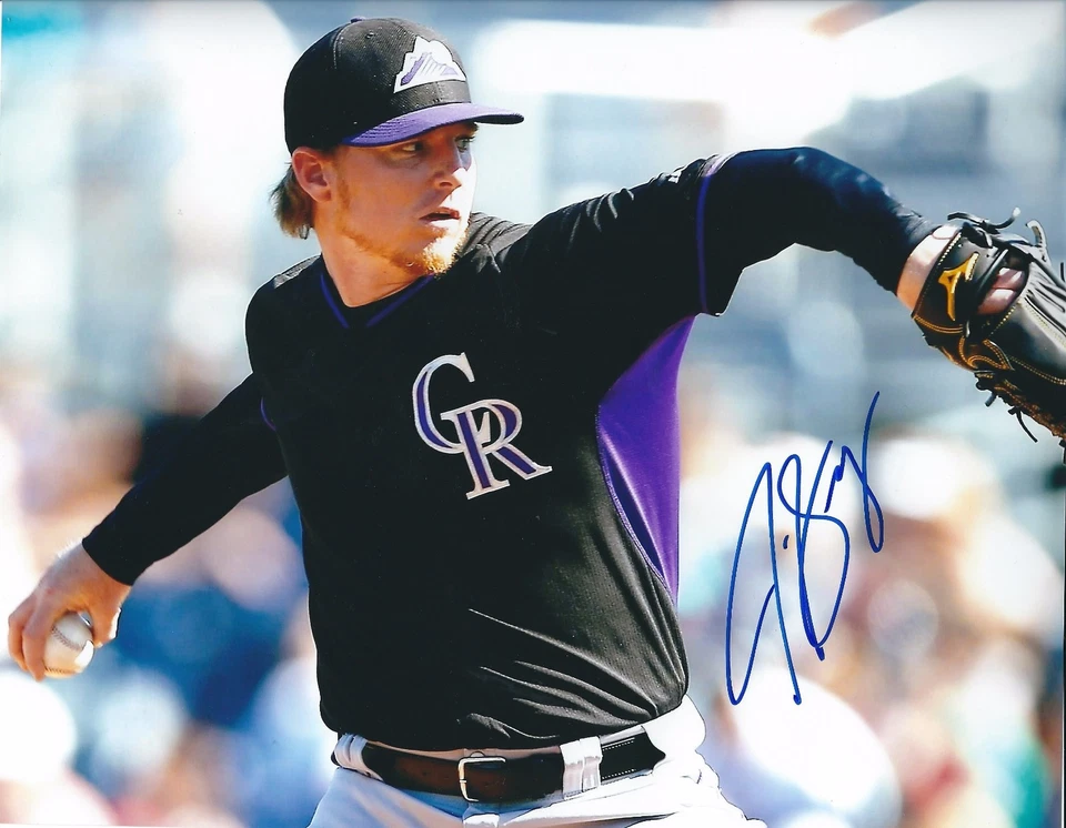 Foto autografiada firmada 8x10 JON GRAY de los Rockies de Colorado - Certificado de autenticidad  Foto 1 de 1
