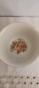 Woodland Collection Cracker Barrel Rabbit Bunny Soup Cereal Bowl Large MCM Cabin - Picture 1 of 9
