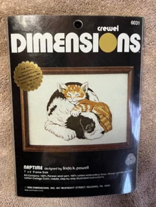 Dimensions Crewel ~ Gatito Cachorro Siesta ~ Kit Bordado 6031 ~ NUEVO - Imagen 1 de 2
