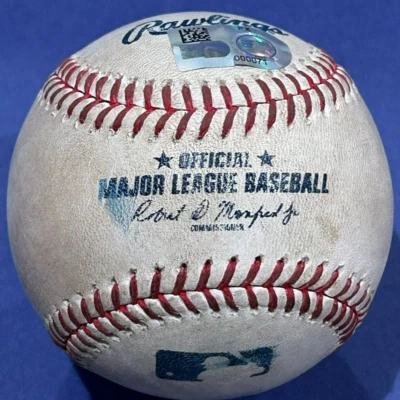 NATIONALS ROCKIES GAME USED BASEBALL JUNE 23 2024 TOVAR "FOUL" IRVIN 2 PITCH MLB - Image 1 of 4
