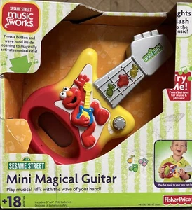 2002 Sesame Street Music Works Mini Guitar Elmo Fisher Price - Original Package! - Picture 1 of 2