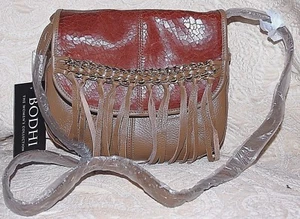 $618 NEW Hobo Bodhi "Gaansevort" Leather Flap Crossbody Bag Handbag purse Fringe - Picture 1 of 3
