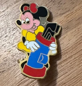 Vintage Disney Minnie Mouse Golfing Golf Clubs Pin (brooch style) - Picture 1 of 1