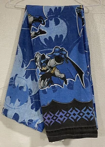 Vintage DC Comics BATMAN Flat Full Sheet Bedding Blue Franco - Picture 1 of 8