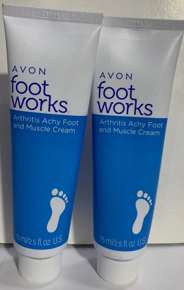 Crema hidratante profunda Avon Foot Works 2,5 fl. oz. Cada uno - Lote de 2 Foto 1 de 1