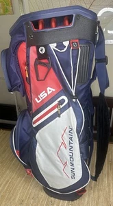 Sun Mountain Men's Sync 14-Way Divided Golf Cart Bag USA American Flag - Picture 1 of 17