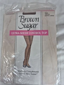 Brown Sugar Strumpfhose von L'Eggs Gr. XL K25 COFFEE Ultra Sheer Control Top nos - Bild 1 von 4