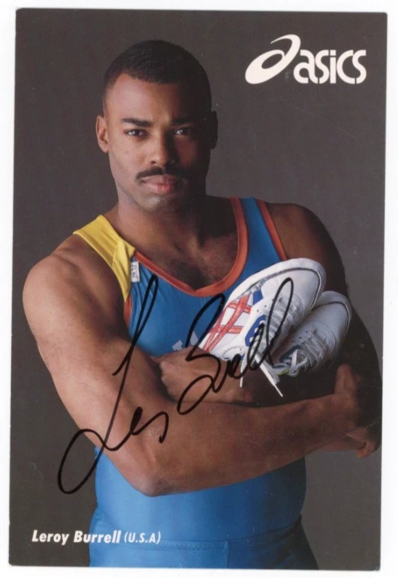 Leroy Burrell - 签名图片明信片 — 第 1/1 张图片