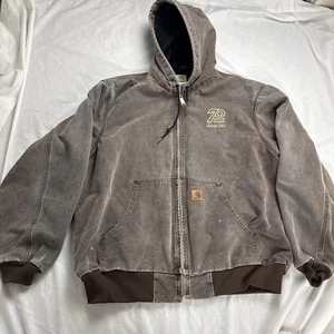 Vtg Carhartt Distressed  Faded Thermal Lined Active Jacket J25 CHT Sz XL - Picture 1 of 20