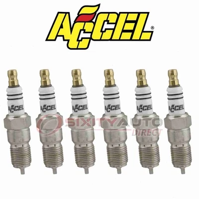 6 pc ACCEL Spark Plug for 1989-1994 Oldsmobile Cutlass Cruiser 3.3L V6 - aq Foto 1 de 4