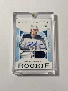2022-23 Upper Deck Artifacts Dylan Samberg Green Rookie Patch Auto RPA /45 #187 - Picture 1 of 2