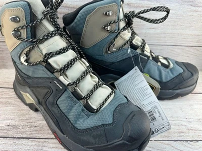 Salomon Quest Element GORE-TEX Hiking Boots Womens Size 9 Blue Lace Up *WORN 1X* - Image 1 of 4