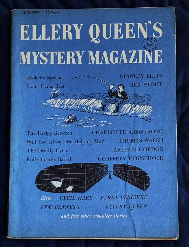 Rex Stout Stanley Ellin / ELLERY QUEEN'S MYSTERY MAGAZINE JANUARY 1956 Foto 1 de 1