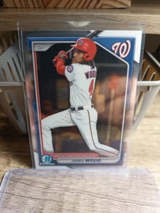 2024 Bowman - Chrome Prospects James Wood #BCP-91 Purple Refractor /250 - Picture 1 of 2