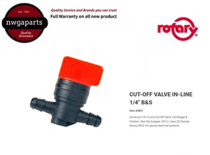 20-5841 5841 Dreh Universal 1/4" Inline Kraftstoff Absperrventil Benzinhahn - Bild 1 von 1