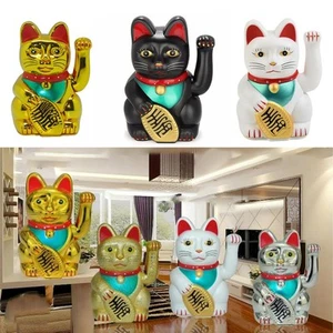 Elegant 6 inch Rifeng Electric Waving Lucky Cat for Store Opening Celebration - Photo 1/35