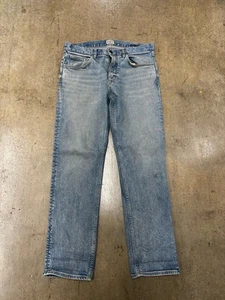 Pantalones de mezclilla rectos Faherty para hombre 34x30 lavado claro desteñido - Imagen 1 de 8