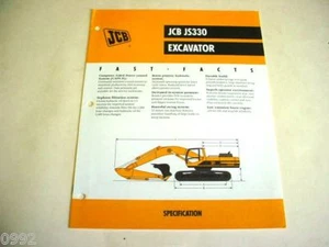 JCB JS330 Excavator Brochure - Picture 1 of 1