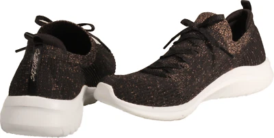 Skechers Ultra Flex 2.0 - Glimmer Sky Mujer Zapatilla Negra/Dorada EE. UU. Talla 8.5 Foto 1 de 3