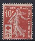 France 1914 Red Cross Yvert 147A Mint Hinged Full Gum Lot 21 CV €55