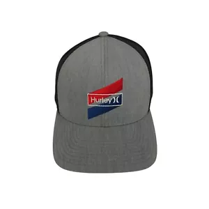 Cappello berretto camionista uomo snapback grigio e nero ricamato HURLEY The Classics - Foto 1 di 8