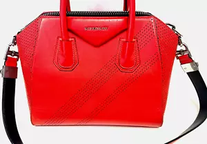 Givenchy Antigona Ziegenleder Sugar kleine rote Tasche Umhängetasche - Bild 1 von 11