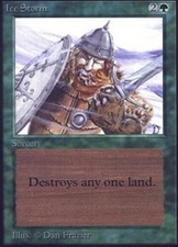 1x Ice Storm LP, English MTG Beta