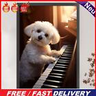 Full Embroidery Cotton Thread11ctprint Dog Playing The Piano Cross Stitch40x50cm