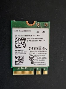 Placa Wireless WIFI Para Dell Latitude E5570 E5470 8XG1T 8260NGW + Bluetooth 4.2 - Afbeelding 1 van 2