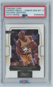 2015-16 Panini Classics Autograph Kareem Abdul-Jabbar Lakers #33 PSA 10 Auto - Foto 1 di 2